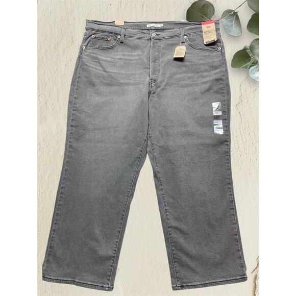 Levi's Ribcage Straight Ankle Women's Plus Sz 22W Super High-Rise Slim Fit Jeans - Picture 1 of 12